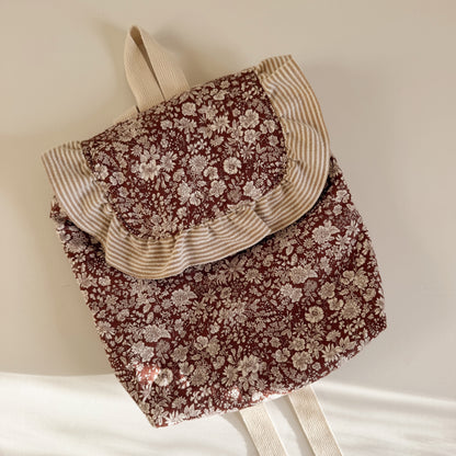 Ruffle Backpack, floral